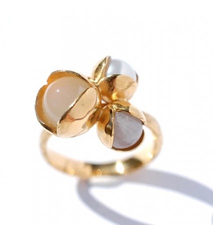 TRIPLE BUD FLORET LARGE RING