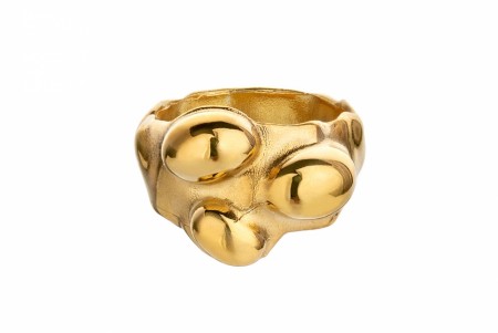 Seaweed ring gold plated